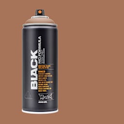 Montana Black Spray Paint - Frapee, 400 ml can with swatch