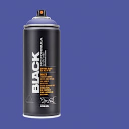 Montana Black Spray Paint - Irmgard, 400 ml can with swatch