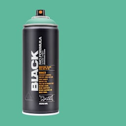 Montana Black Spray Paint - Patina, 400 ml can with swatch