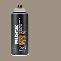 Montana Black Spray Paint - Lenox, 400 ml can with swatch
