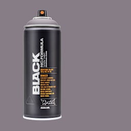 Montana Black Spray Paint - Morpheus, 400 ml can with swatch