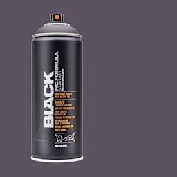 Montana Black Spray Paint - Nostradamus, 400 ml can with swatch
