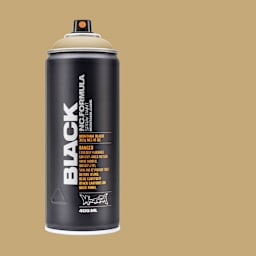 Montana Black Spray Paint - Arabian, 400 ml can with swatch