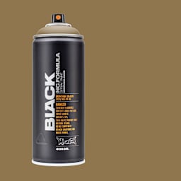 Montana Black Spray Paint - Syrian, 400 ml can with swatch