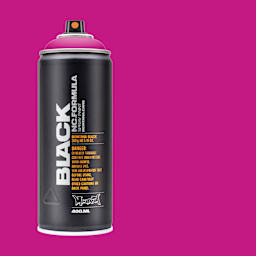 Montana Black Spray Paint - Freak, 400 ml can with swatch
