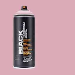 Montana Black Spray Paint - Dummy, 400 ml can with swatch