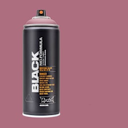 Montana Black Spray Paint - Plum, 400 ml can with swatch