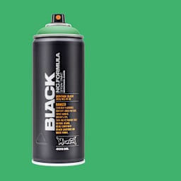 Montana Black Spray Paint - Mescaline, 400 ml can with swatch