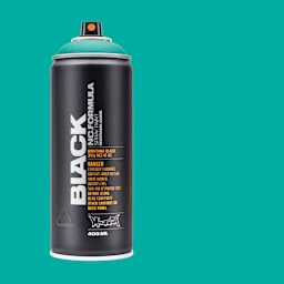 Montana Black Spray Paint - Surgery, 400 ml can with swatch