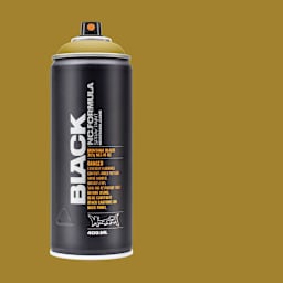 Montana Black Spray Paint - Dehli, 400 ml can with swatch