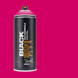 Montana Black Spray Paint - True Magenta, 400 ml can with swatch