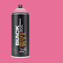 Montana Black Spray Paint - True Magenta 50%, 400 ml can with swatch