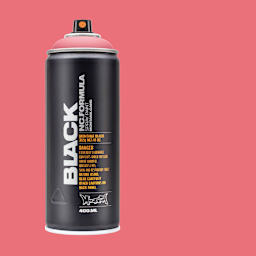 Montana Black Spray Paint - Pink Lemonade, 400 ml can with swatch