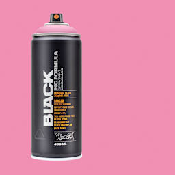 Montana Black Spray Paint - Pink Cadillac, 400 ml can with swatch
