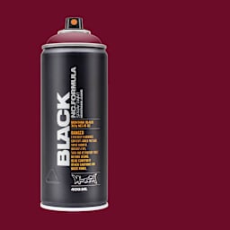 Montana Black Spray Paint - Cardinal, 400 ml can with swatch