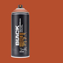 Montana Black Spray Paint - Hazle, 400 ml can with swatch