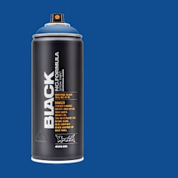 Montana Black Spray Paint - Royal Blue, 400 ml can with swatch