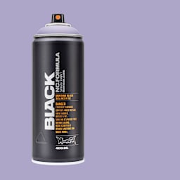 Montana Black Spray Paint - Lavender, 400 ml can with swatch