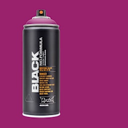 Montana Black Spray Paint - Purple Rain, 400 ml can with swatch