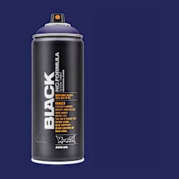 Montana Black Spray Paint - Power Violet, 400 ml can with swatch