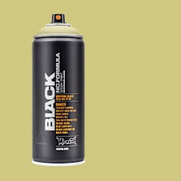 Montana Black Spray Paint - Bamboo, 400 ml can with swatch
