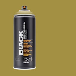 Montana Black Spray Paint - Hemp, 400 ml can with swatch