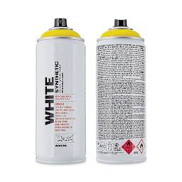 Montana White Spray Paint - Brasil, 400 ml (Front and back of spray can)