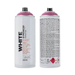 Montana White Spray Paint - Phantom, 400 ml (Front and back of spray can)