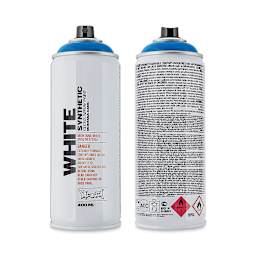 Montana White Spray Paint - Monaco, 400 ml (Front and back of spray can)