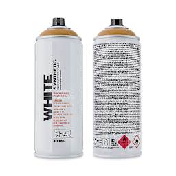 Montana White Spray Paint - Fall, 400 ml (Front and back of spray can)