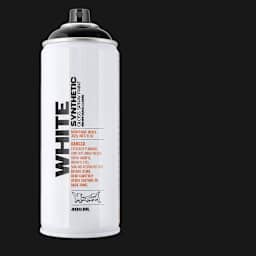 Montana White Spray Paint - Black, 400 ml, Spray Can with Swatch