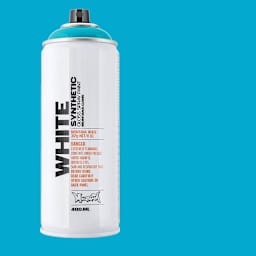 Montana White Spray Paint - Light Blue, 400 ml, Spray Can with Swatch
