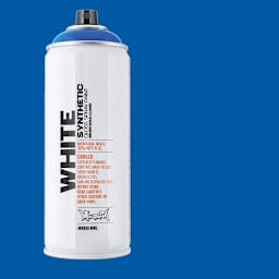 Montana White Spray Paint - Bavaria Blue, 400 ml, Spray Can with Swatch
