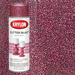 Krylon Glitter Blast Spray Paint - Posh Pink, 5.75 oz can and swatch