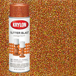 Krylon Glitter Blast Spray Paint - Orange Burst, 5.75 oz can and swatch
