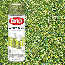 Krylon Glitter Blast Spray Paint - Citrus, 5.75 oz can and swatch