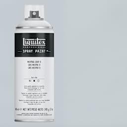 Liquitex Professional Spray Paint - Neutral Gray 8, 400 ml can and swatch