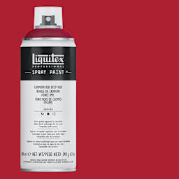 Liquitex Professional Spray Paint - Cadmium Red Deep Hue, 400 ml can and swatch