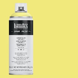 Liquitex Professional Spray Paint - Cadmium Yellow Light Hue 6, 400 ml can and swatch