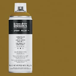 Liquitex Professional Spray Paint - Cadmium Yellow Deep Hue 1, 400 ml can and swatch