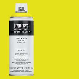 Liquitex Professional Spray Paint - Fluorescent Yellow, 400 ml can and swatch