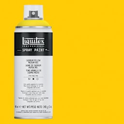 Liquitex Professional Spray Paint - Cadmium Yellow Medium Hue, 400 ml can and swatch