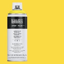 Liquitex Professional Spray Paint - Cadmium Yellow Medium Hue 5, 400 ml can and swatch