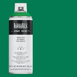 Liquitex Professional Spray Paint - Emerald Green, 400 ml can and swatch