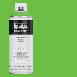 Liquitex Professional Spray Paint - Fluorescent Green, 400 ml can and swatch