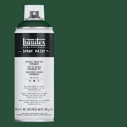 Liquitex Professional Spray Paint - Hookers Green Hue Permanent, 400 ml can and swatch