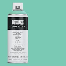 Liquitex Professional Spray Paint - Phthalo Green (Blue Shade) 7, 400 ml can and swatch