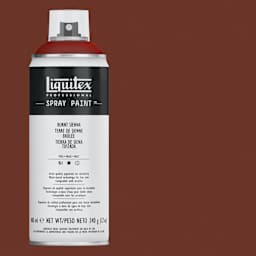 Liquitex Professional Spray Paint - Burnt Sienna, 400 ml can and swatch