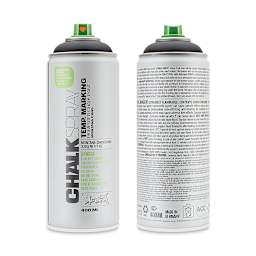 Montana Chalk Spray Paint - 400 ml, Black (Front and back of spray can)