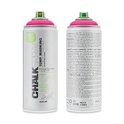 Montana Chalk Spray Paint - 400 ml, Pink (Front and back of spray can)